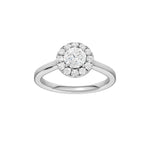Lab-diamant rosettring 1,00 ct F/VS – 9K hvitt gull