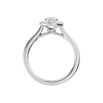 Lab-diamant rosettring 1,00 ct F/VS – 9K hvitt gull