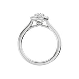 Lab-diamant rosettring 1,00 ct F/VS – 9K hvitt gull