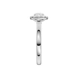 Lab-diamant rosettring 1,00 ct F/VS – 9K hvitt gull