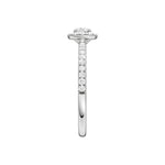 Lab-diamant rosettring med pavé 0,50 ct F/VS – 9K hvitt gull