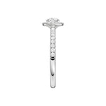 Lab-diamant rosettring med pavé 0,75 ct F/VS – 9K hvitt gull