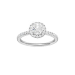 Lab-diamant rosettring med pavé 1,00 ct F/VS – 9K hvitt gull