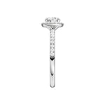 Lab-diamant rosettring med pavé 1,00 ct F/VS – 9K hvitt gull