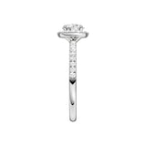 Lab-diamant rosettring med pavé 1,00 ct F/VS – 9K hvitt gull