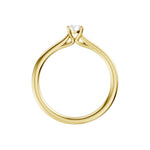 Lab-diamant enstensring oval 0,25 ct F/VS – 9K gult gull