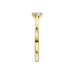 Lab-diamant enstensring oval 0,25 ct F/VS – 9K gult gull