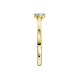 Lab-diamant enstensring oval 0,25 ct F/VS – 9K gult gull