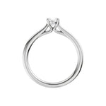Lab-diamant enstensring oval 0,50 ct F/VS – 9K hvitt gull