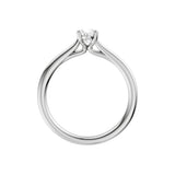 Lab-diamant enstensring oval 0,50 ct F/VS – 9K hvitt gull
