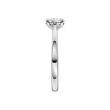 Lab-diamant enstensring oval 0,50 ct F/VS – 9K hvitt gull