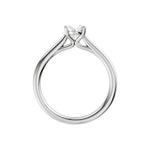 Lab-diamant enstensring oval 0,75 ct F/VS – 9K hvitt gull