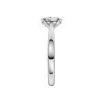 Lab-diamant enstensring oval 0,75 ct F/VS – 9K hvitt gull