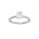 Enstensring oval 1,00 ct F/VS – 9K hvitt gull, sett skrått forfra