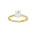 Enstensring oval 1,00 ct F/VS – 9K gult gull, sett skrått forfra
