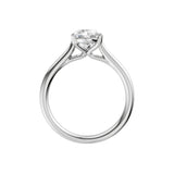 Lab-diamant enstensring oval 2,00 ct F/VS – 9K hvitt gull