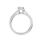 Lab-diamant enstensring smaragdslipt 1,75 ct F/VS – 9K hvitt gull