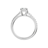 Lab-diamant enstensring smaragdslipt 1,75 ct F/VS – 9K hvitt gull
