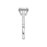 Lab-diamant enstensring smaragdslipt 1,75 ct F/VS – 9K hvitt gull