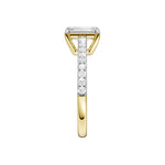 Lab-diamant enstensring smaragdslipt 1,75 ct F/VS – 9K gult gull