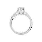 Lab-diamant enstensring dråpeslipt 1,75 ct F/VS – 9K hvitt gull