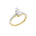 Lab-diamant enstensring dråpeslipt 1,75 ct F/VS – 9K gult gull
