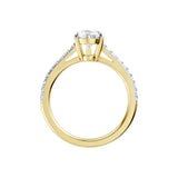 Lab-diamant enstensring dråpeslipt 1,75 ct F/VS – 9K gult gull