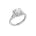 Lab-diamant dobbel rosettring med pavé 1,24 ct F/VS – 9K hvitt gull