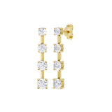 Lab-diamant øreheng 2,36 ct F/VS – 9K gult gull
