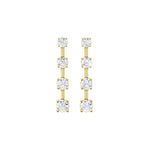 Lab-diamant øreheng 2,36 ct F/VS – 9K gult gull
