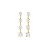 Lab-diamant øreheng 2,36 ct F/VS – 9K gult gull