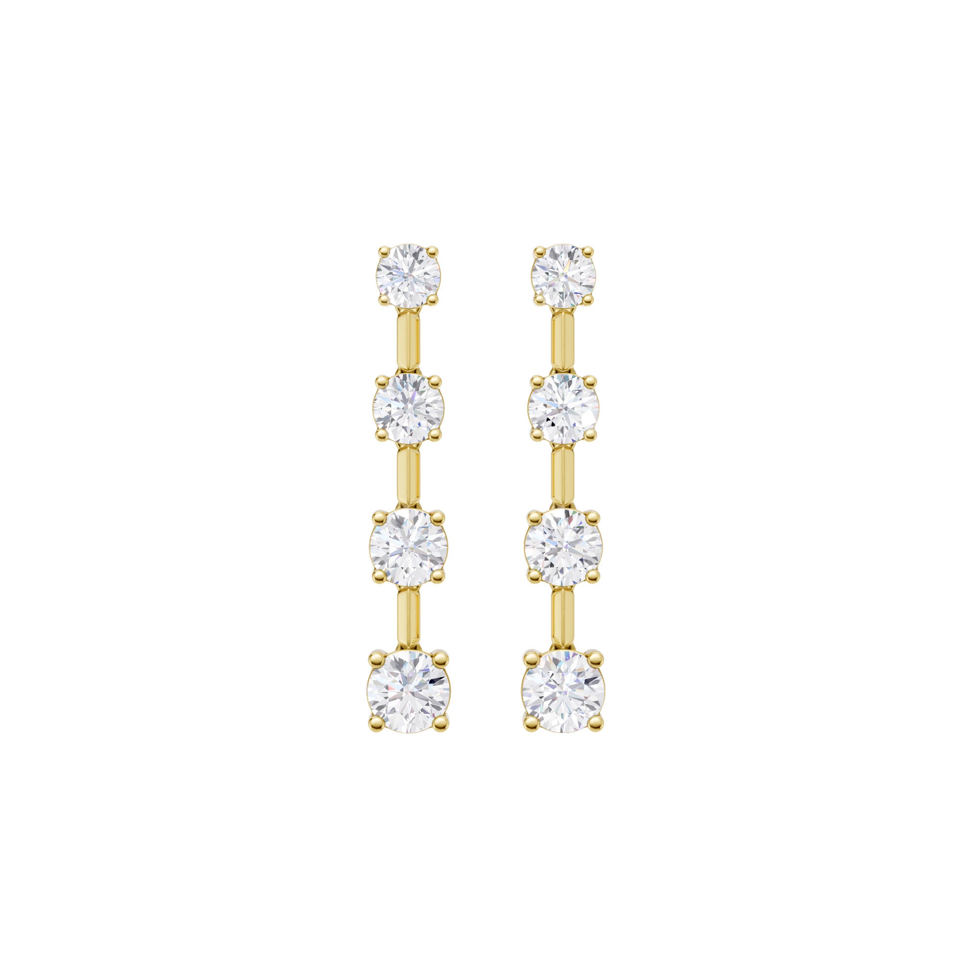 Lab-diamant øreheng 2,36 ct F/VS – 9K gult gull