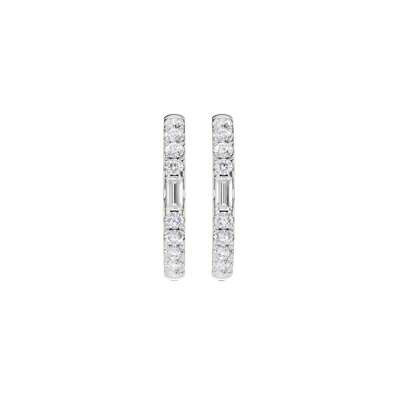 Lab-diamant creoler 0,25 ct F/VS – 9K hvitt gull