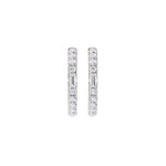 Lab-diamant creoler 0,25 ct F/VS – 9K hvitt gull