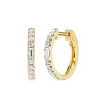Lab-diamant creoler 0,25 ct F/VS – 9K gult gull