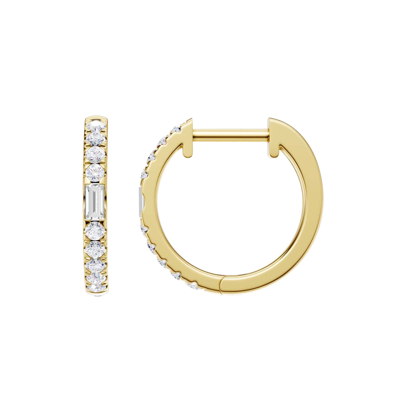 Lab-diamant creoler 0,25 ct F/VS – 9K gult gull