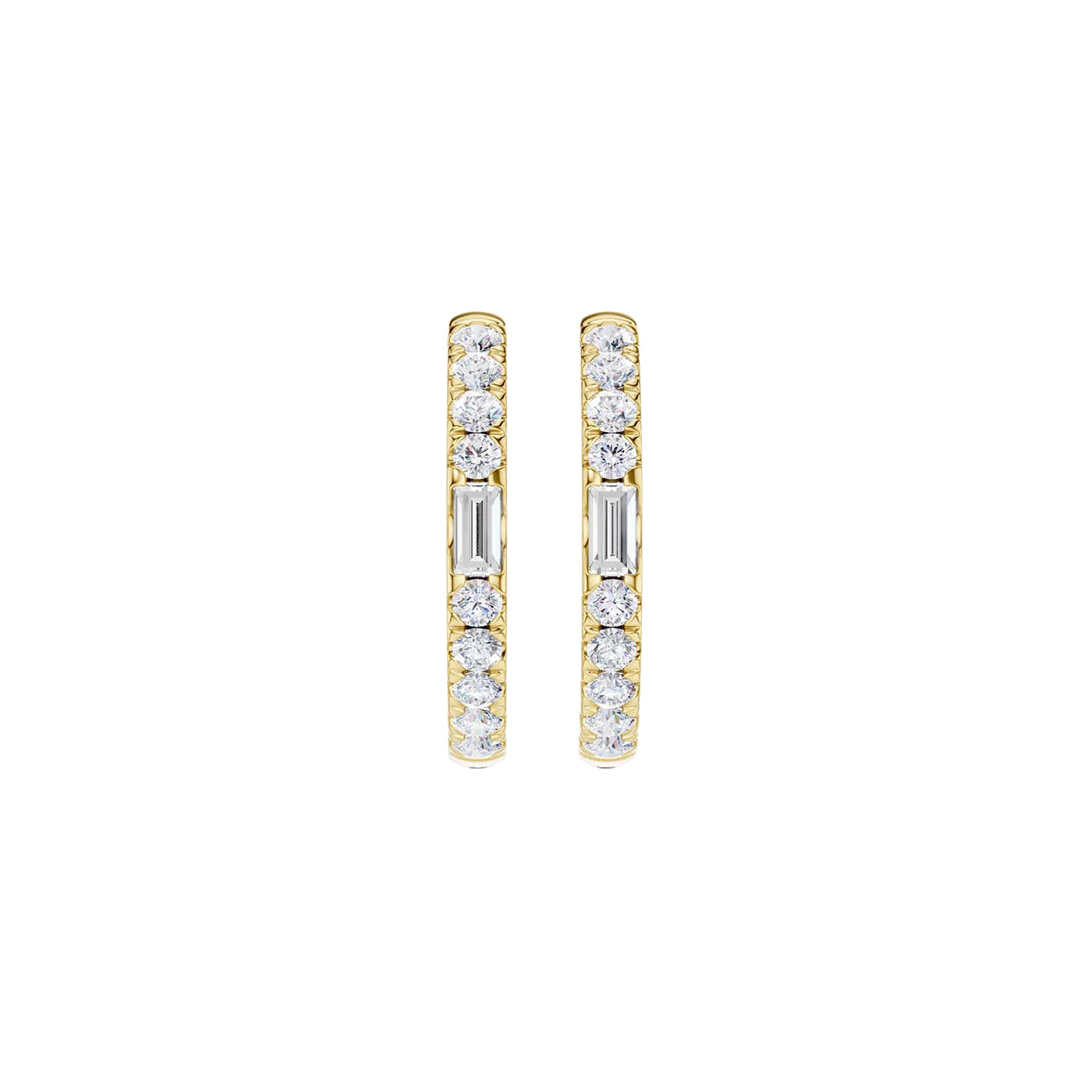 Lab-diamant creoler 0,25 ct F/VS – 9K gult gull