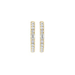 Lab-diamant creoler 0,25 ct F/VS – 9K gult gull
