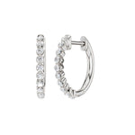 Lab-diamant creoler 0,26 ct F/VS – 9K hvitt gull