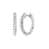 Lab-diamant creoler 0,26 ct F/VS – 9K hvitt gull