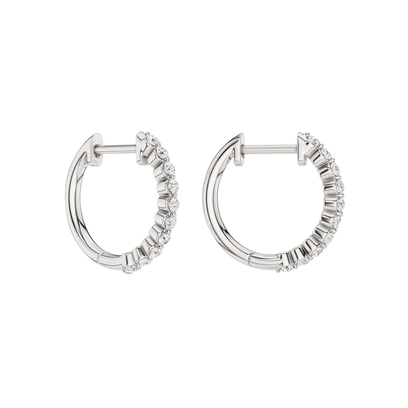 Lab-diamant creoler 0,26 ct F/VS – 9K hvitt gull