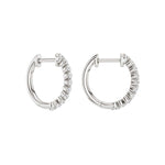 Lab-diamant creoler 0,26 ct F/VS – 9K hvitt gull