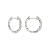 Lab-diamant creoler 0,26 ct F/VS – 9K hvitt gull