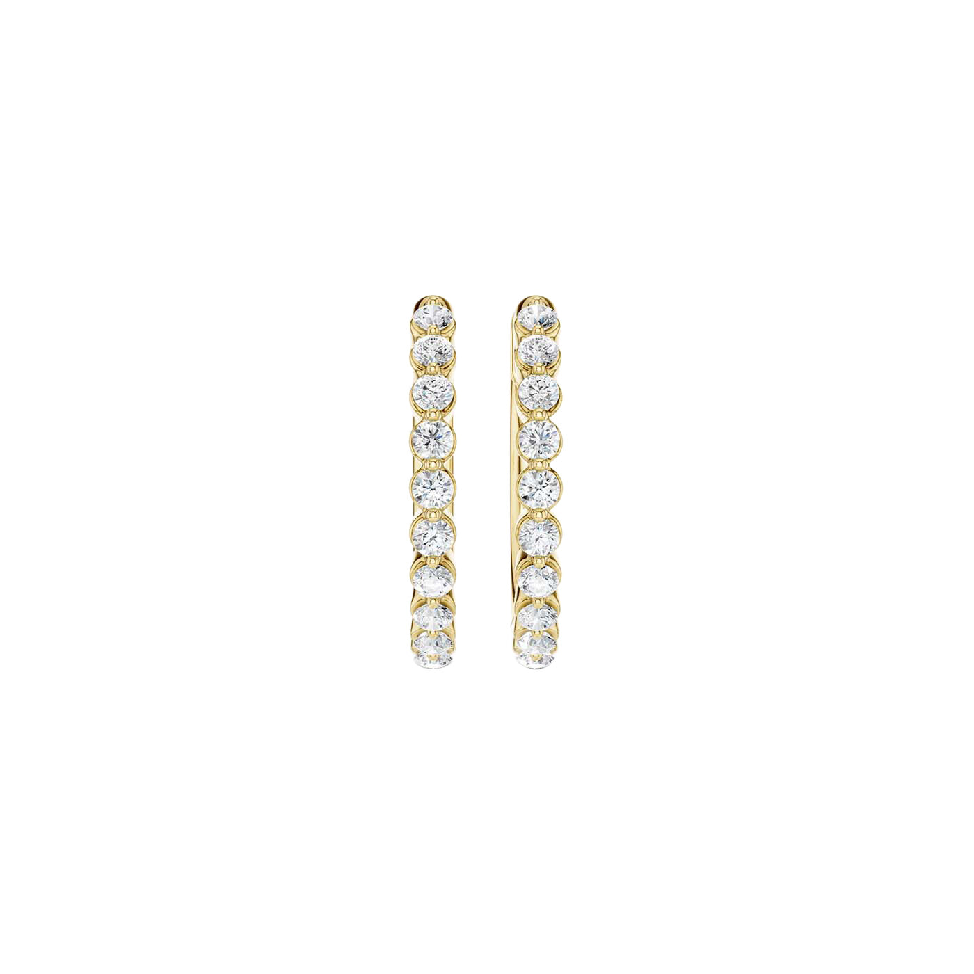 Lab-diamant creoler 0,26 ct F/VS – 9K gult gull