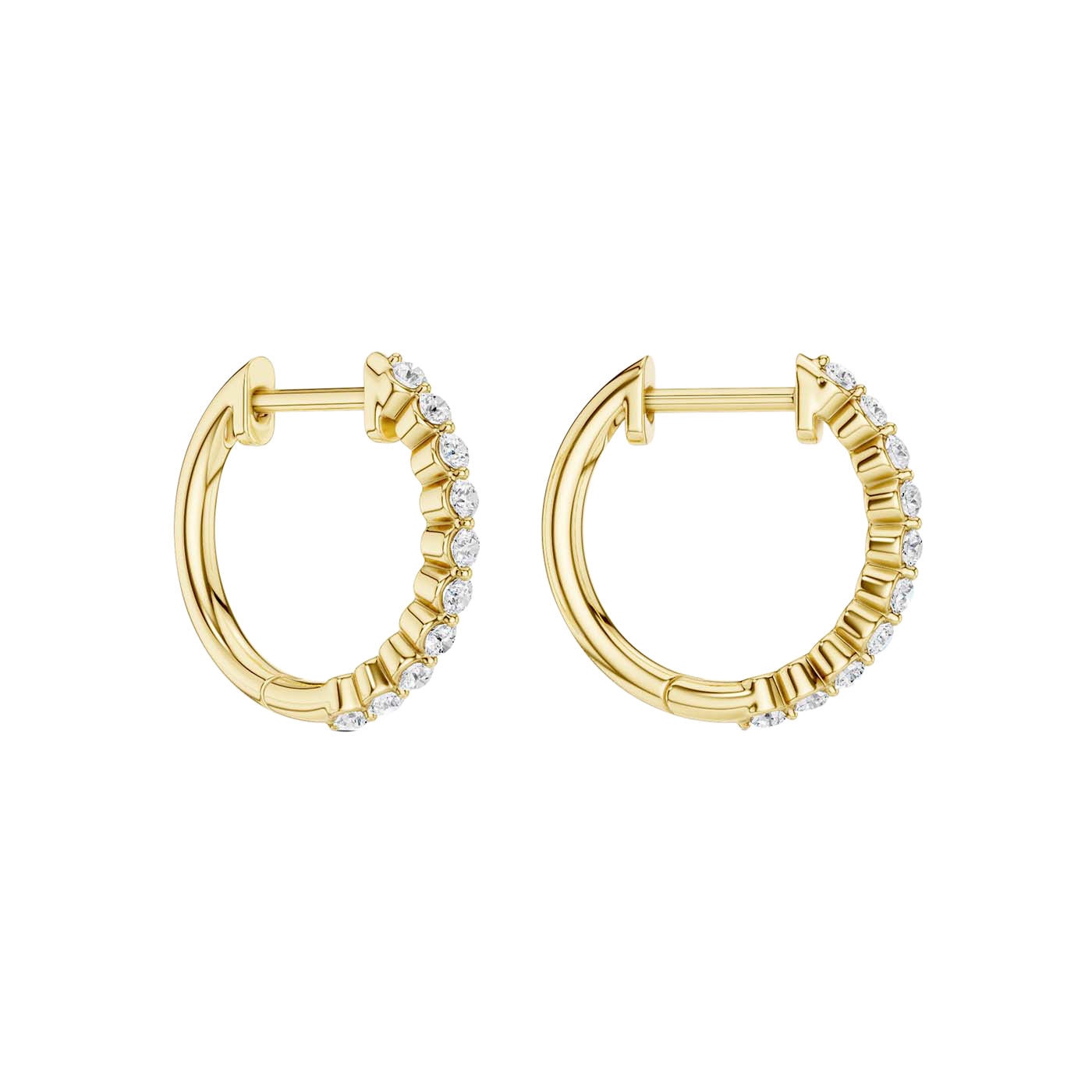 Lab-diamant creoler 0,26 ct F/VS – 9K gult gull