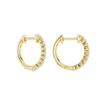 Lab-diamant creoler 0,26 ct F/VS – 9K gult gull