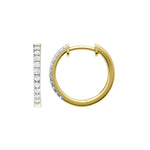 Lab-diamant creoler 0,20 ct F/VS – 9K gult gull