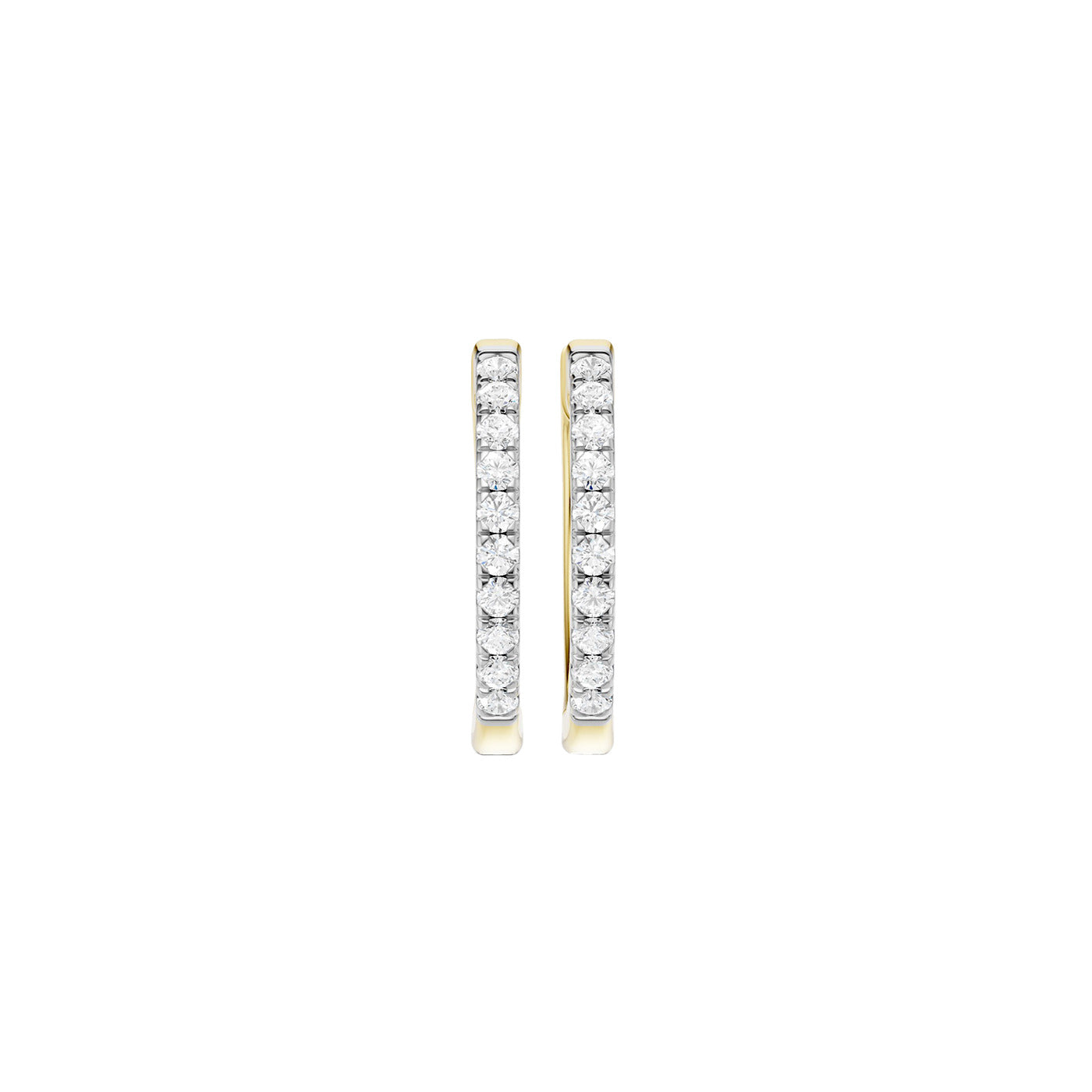 Lab-diamant creoler 0,20 ct F/VS – 9K gult gull