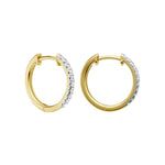 Lab-diamant creoler 0,20 ct F/VS – 9K gult gull