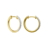 Lab-diamant creoler 0,20 ct F/VS – 9K gult gull